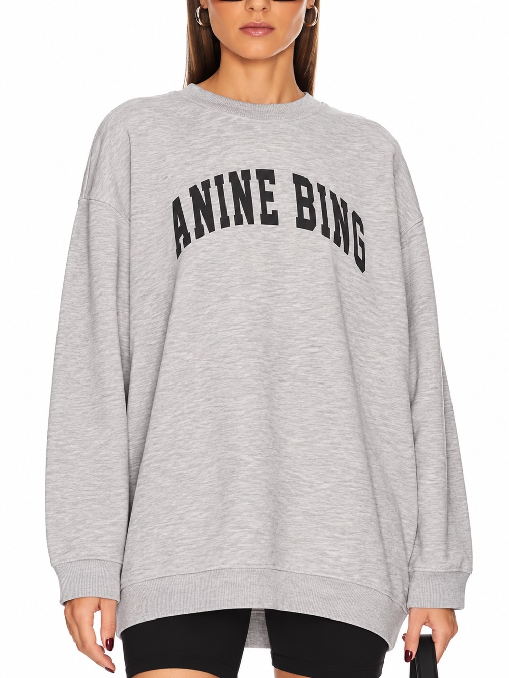 Anine Bing logo crewneck sweatshirt, XXS